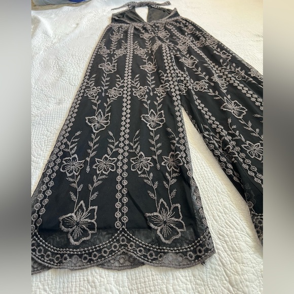 ASOS Honey Punch Embroidered Halter Jumpsuit - Picture 12 of 12